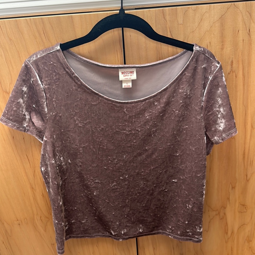 Velvet Cropped Shirt